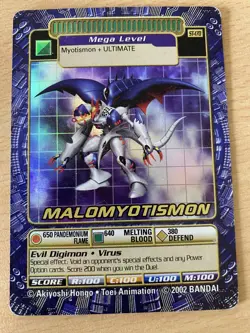 Malomyotismon ST-170 Holo Foil Card CCG 2002 Bandai Digimon Digi Battle Card - Image 1