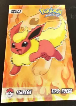 FLAREON - POKEMON RARE 3D CCG HOLO CARD - Image 1