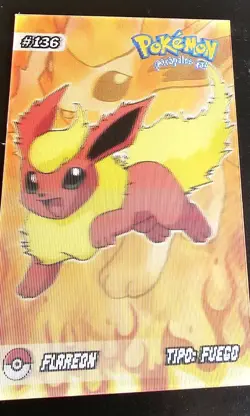 FLAREON - POKEMON RARE 3D CCG HOLO CARD - Image 2