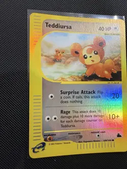 Teddiursa - 109/144 - Pokemon Skyridge Reverse Holo Rare Card NM - Image 2
