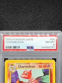 Charmeleon 24 Base Set Unlimited PSA 8 NM-MT 1999 WOTC Vintage Pokemon Card - Image 4