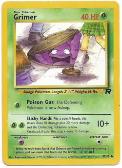 Grimer Team Rocket 57/82 Lightly Used Individual Pokemon Card - Image 1