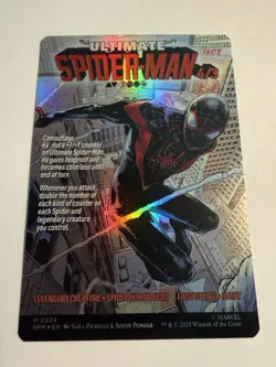 Spider-Man MTG Miles Morales Borderless FOIL #234 Mythic Never Played - Image 1