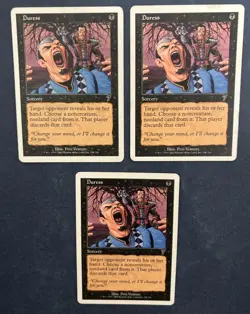 MTG 3X 7TH EDITION DURESS MAGIC THE GATHERING COMMON BLACK SORCERY ENGLISH - Image 3