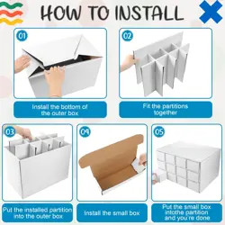 48 Pcs 32000+ Count Trading Card Storage Box Corrugated Cardboard Baseball Ca... - Image 3