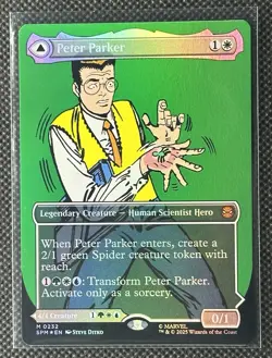 2025 Magic MTG Marvel Spider-Man Borderless Foil Peter Parker / Amazing #0232 - Image 2