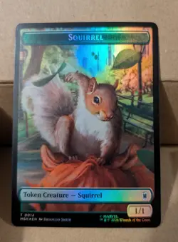 Magic MTG Marvel Superheroes TOKEN 14 Squirrel / 10 The Void Foil - Image 1