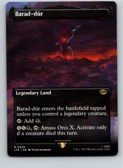 Magic the Gathering Barad-dur 425 Borderless The Lord of the Rings MTG Free Ship - Image 1