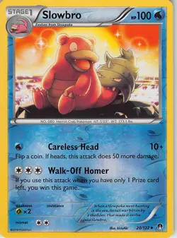 Slowbro 20/122 Uncommon BREAKpoint Pokemon Reverse Holo Near Mint - Image 1