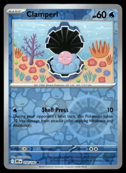 Clamperl 054/182 Common Destined Rivals Pokemon Reverse Holo Near Mint - Image 1