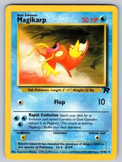 Magikarp 47/82 Unlimited Uncommon Team Rocket Pokemon Lightly Played - Image 1