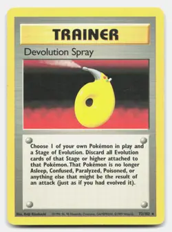 Devolution Spray 72/102 Rare Base Set Unlimited Pokemon MP - Image 1
