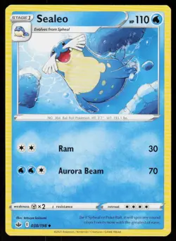 Sealeo 038/198 Uncommon Chilling Reign Pokemon Near Mint - Image 1