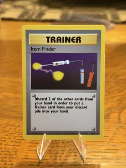 Item Finder 74/102 Trainer Pokemon TCG Vintage Rare - Image 1