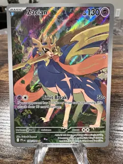 Pokemon TCG 2025 Zacian 100/094 Phantasmal Flames Illustration Rare NM - Image 1