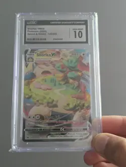 Pokemon CGC 10 Gem Mint Sword & Shield Full Art Snorlax VMAX 142/202 - Image 3