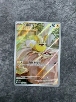 Yamper 099/094 Pokemon TCG Phantasmal Flames Illustration Rare English MINT MT - Image 1