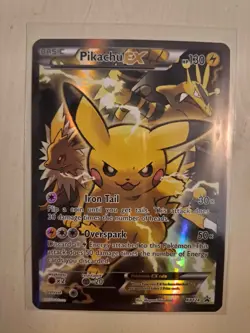 Pokemon Pikachu EX XY124 Black Star Promo 2016 Holo Card TCG - Image 1
