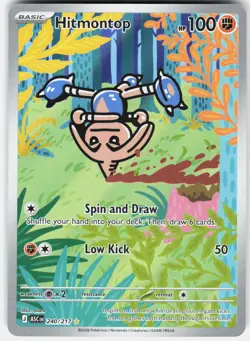 Pokemon Hitmontop 240/217 Illustration Rare Ascended Heroes Pokemon Holo NM - Image 1