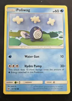 pokemon tcg Poliwag Crochet Art LP 💥BONUS CARD WITH PURCHASE 💥 - Image 1