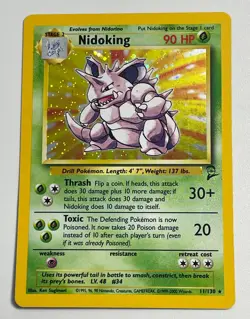 *** Nidoking 11/102 Unlimited Holo Rare - Pokemon Base Set 2 LP - Image 1