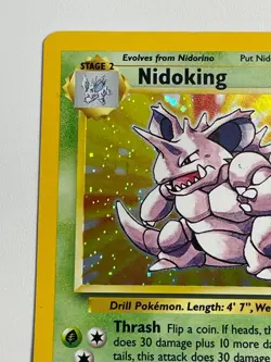 *** Nidoking 11/102 Unlimited Holo Rare - Pokemon Base Set 2 LP - Image 2