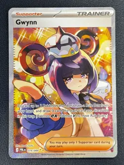 Pokemon Pitch Black Gwynn 119/084 Trainer Supporter Full Art Holo Rare - Image 1