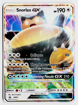 Snorlax GX SM05 Pokemon TCG Sun & Moon: Black Star Promo MP - Image 1