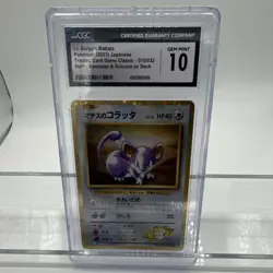 CGC 10 Lt. Surge's Rattata Pokemon TCG Classic: Blastoise Holo 015/032 - Image 1