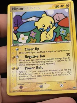 Pokemon TCG Minun 4/17 POP Series 3 Holo Rare (English) 2006 NM ID3 - Image 2
