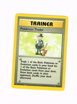Pokemon Trader 77/102 Rare Trainer Base Set Pokemon TCG HP - Image 1