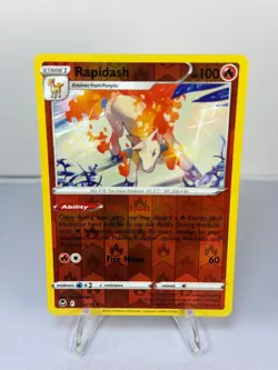 Rapidash 022/195 Rare Silver Tempest Pokemon Reverse Holo Near Mint - Image 1