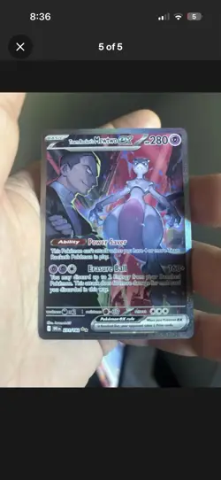 Pokemon Co. Team Rocket's Mewtwo ex 231/182 Sv10 SIR Holo English - Image 4