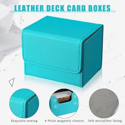 5 Pcs Leather Deck Card Boxes Large Size Deck Game Holder Storage Box Fit 100... - Image 3
