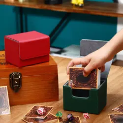 5 Pcs Leather Deck Card Boxes Large Size Deck Game Holder Storage Box Fit 100... - Image 5