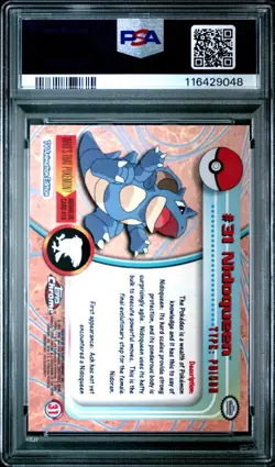 Nidoqueen Pokemon TV 2000 TOPPS Chrome #31 PSA 8 - Image 2