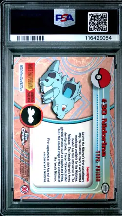 Nidorina Pokemon TV 2000 TOPPS Chrome #30 PSA 6 - Image 2