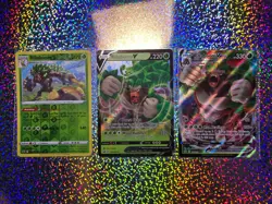 Pokemon Rebel Clash Full Art 018/192 Rillaboom VMAX; Promo SWSH014 Rillaboom V - Image 1
