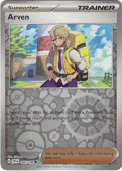 Pokemon - Arven - 166/198 - Scarlet & Violet - Reverse Holo - NM/M - Image 1