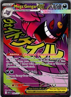 Pokemon TCG Mega Gengar ex attack rare ASC 269/217 little off centered left - Image 1