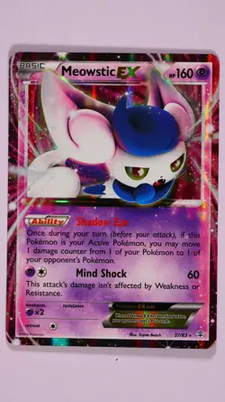 Pokemon Meowstic EX 37/83 Ultra Rare Holo - XY Generations - NM - Image 1