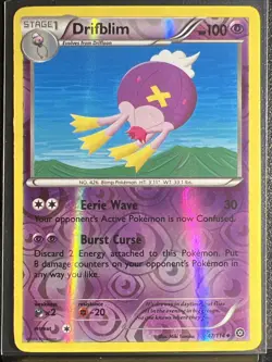 Drifblim 2016 XY Steam Siege Reverse Holo Pokemon Card 47/114 - Image 1