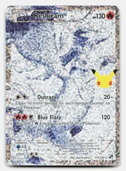 Reshiram 113/114 Celebrations: Classic Collection Pokemon Holo NM - Image 1