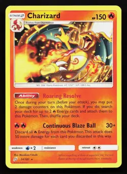 Charizard 14/181 Team Up Rare Pokemon LP - Image 1