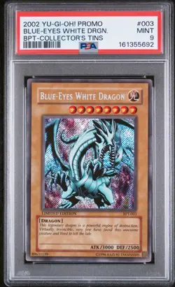 2002 Yu-Gi-Oh! BPT-Collector's Tins Blue-Eyes White Dragon #BPT-003 PSA 9 - Image 3