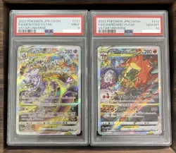 PSA 9 10 Sequential Mewtwo Charizard SAR 221 212/172 VSTAR Universe Pokemon Card - Image 1