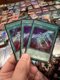 3x Stardust Illumination 1st Edition Secret Rare BLGG-EN120 Yu-Gi-Oh! - Image 1