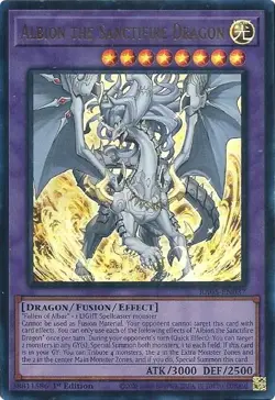 YUGIOH! 1x Albion the Sanctifire Dragon Ultra Rare RA05-EN037 Rarity Collection - Image 1