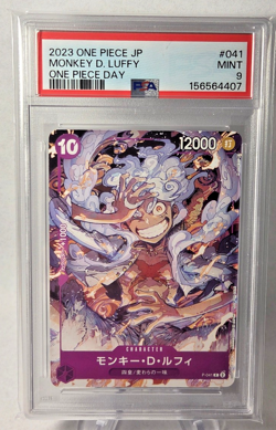 Bandai One Piece CCG 2023 Japanese Monkey D. Luffy #041 One Piece Day PSA 10 - Image 1