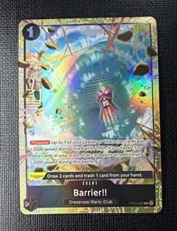 Bandai One Piece TCG Barrier!! OP04-095 Kingdoms of Intrigue Unc Foil EN - Image 1